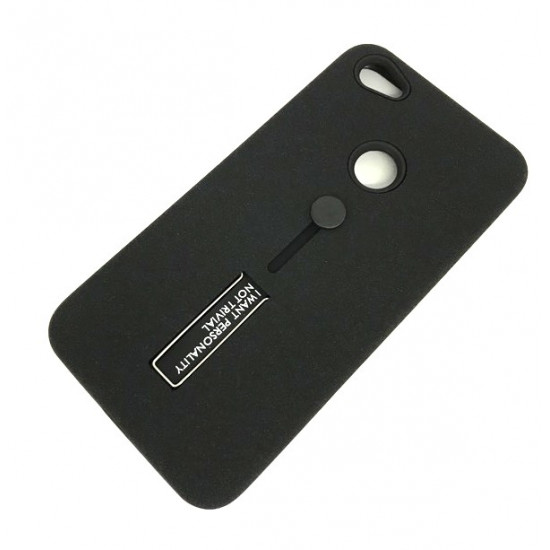 Cover Kickstand Matte With Finger Strap Xiaomi Redmi Note 5a Prime Black